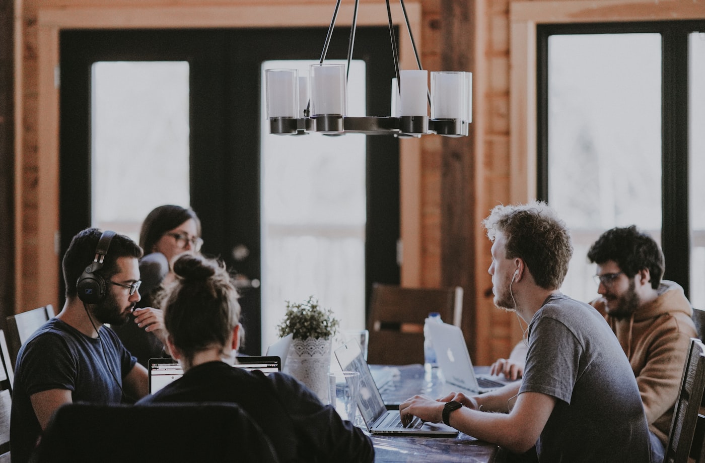 Analytical team reviewing information on the platform